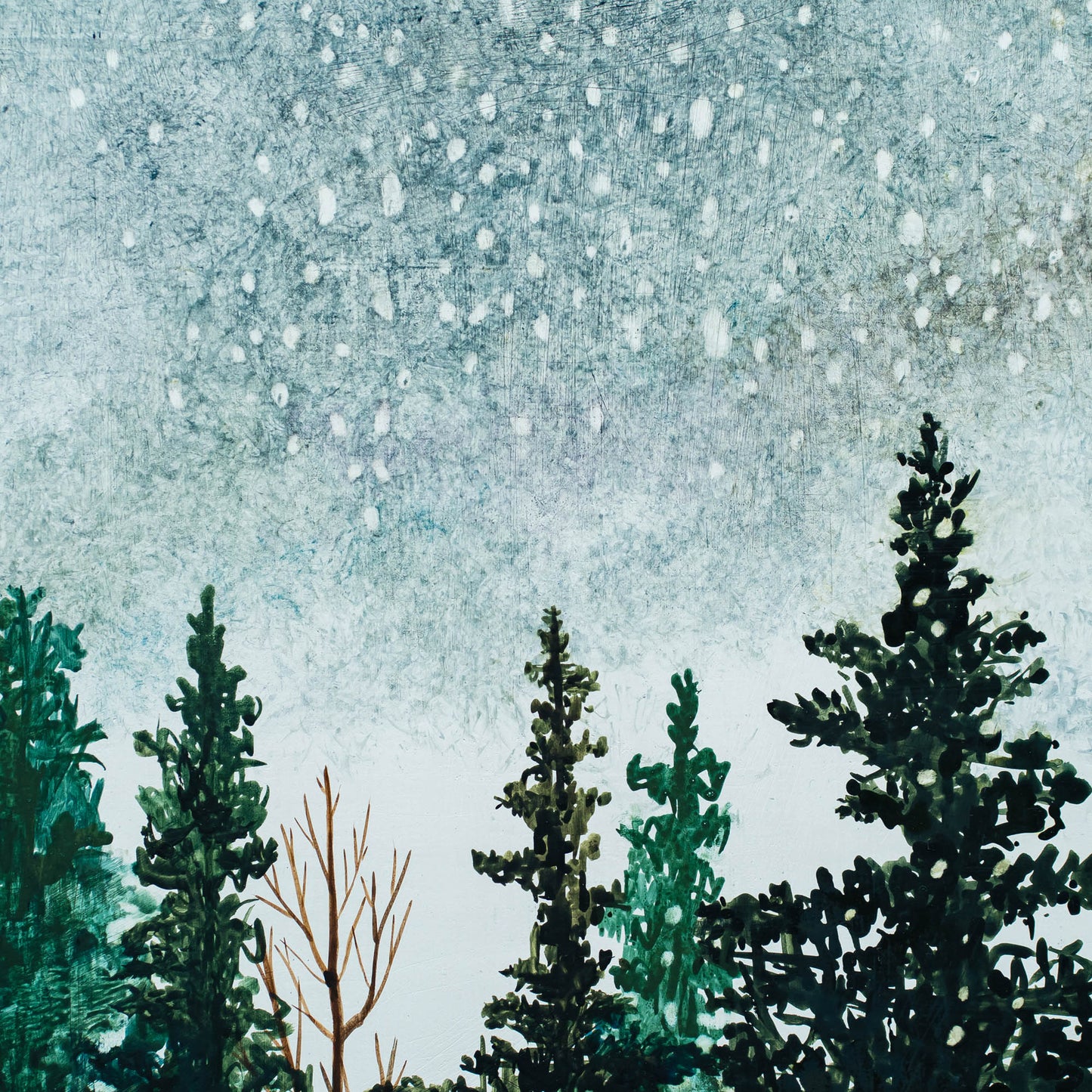 久保晶 |月夜の雪