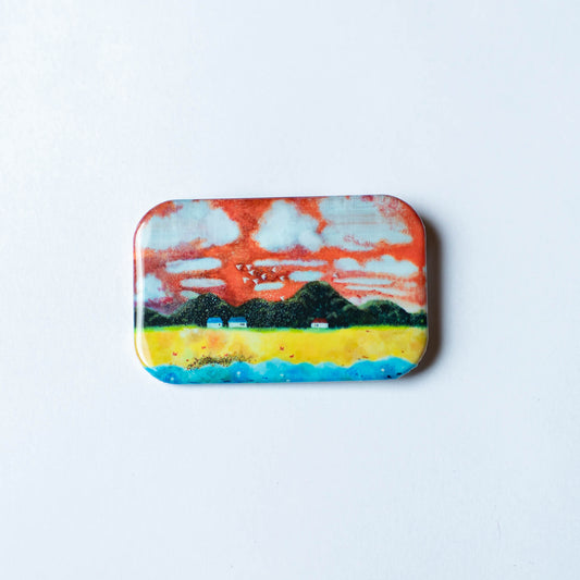 久保晶 |「夕立の空」缶バッジ