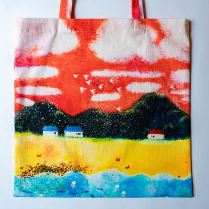 久保晶 |「夕立の空」トートバッグ